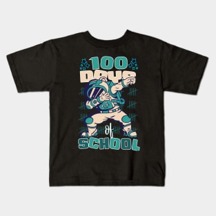 100 Days of school featuring an Astronaut Dabbing #3 Kids T-Shirt